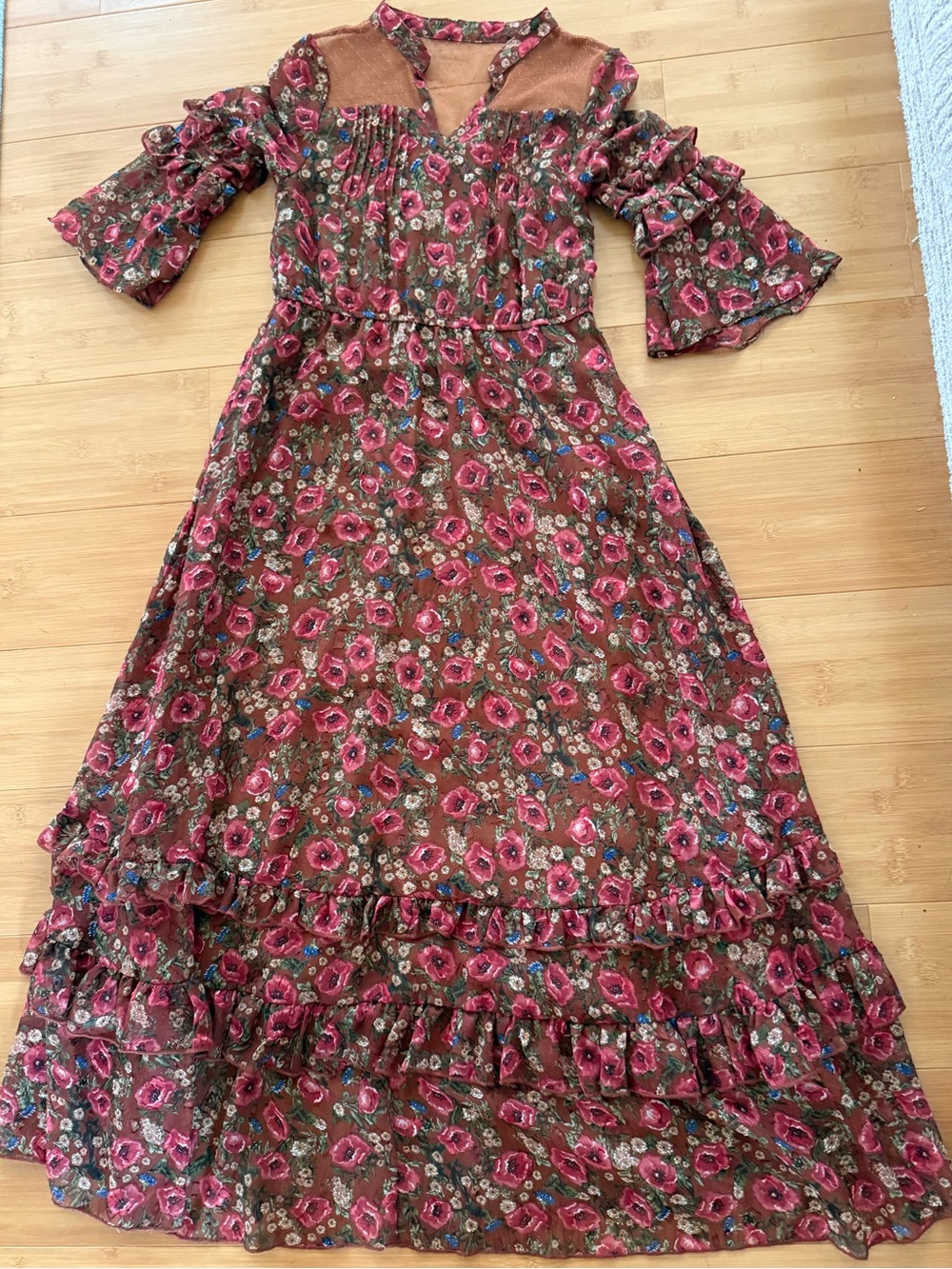 Mia Joy floral boho maxi girls dress sz 8